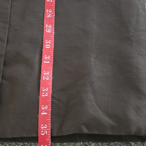 Y2K Silkland 100% Pure Silk Brown Trenchcoat Overcoat Women's 8 Lined 2 Pockets - Picture 10 of 13
